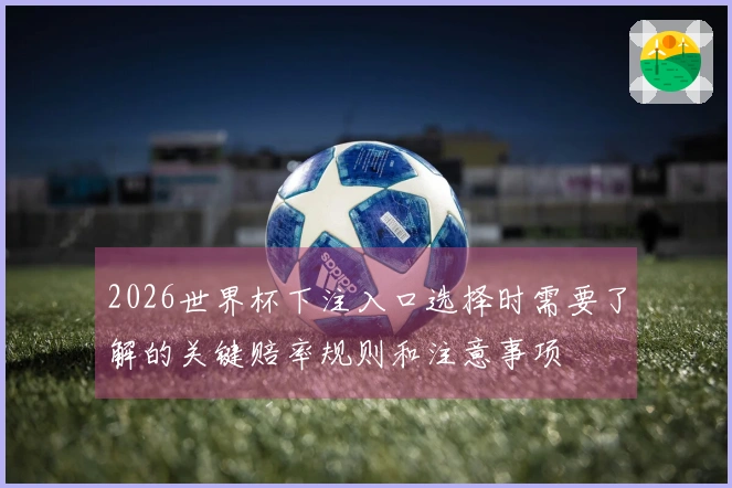 2026世界杯下注入口选择时需要了解的关键赔率规则和注意事项